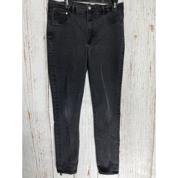 HM Jeggings Skinny Jeans Womens Size 33 Gray Denim High Rise Cotton Blend Casual - Picture 1 of 5